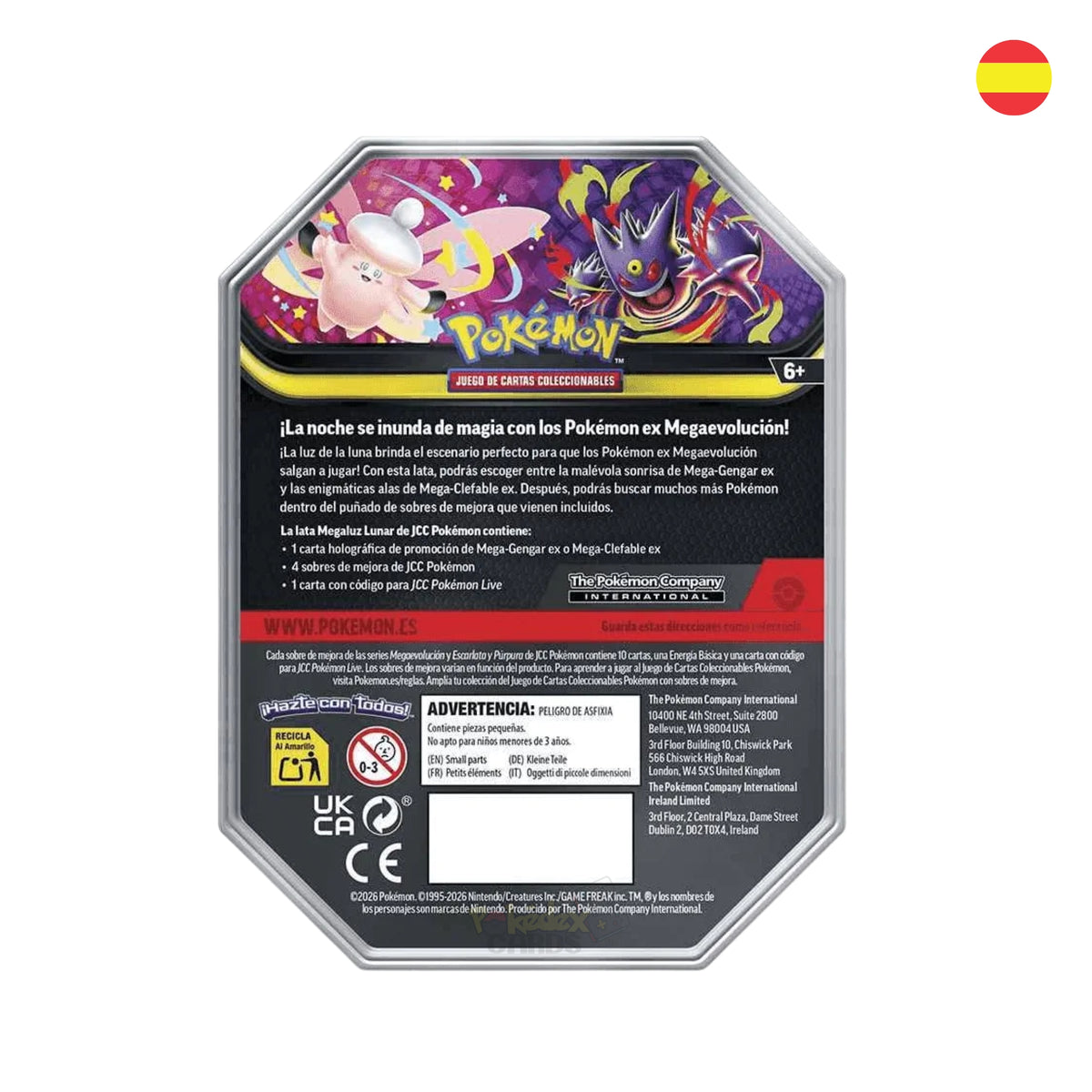 POKEMON TINS SUMMER 2026: Mega-Gengar Ex o Mega Clefairy EX (Español)