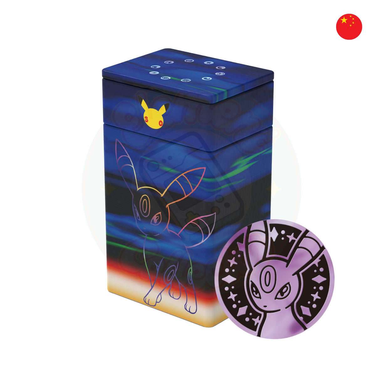 Pokémon TCG: 30th Anniversary Celebration Deluxe Deck Set – Umbreon (Chino Simplificado)