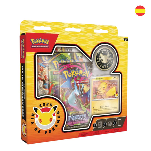 Pack Colección Día del Pokémon 2026: 30 Aniversario - 3 Sobres + Promo Pikachu (Español)